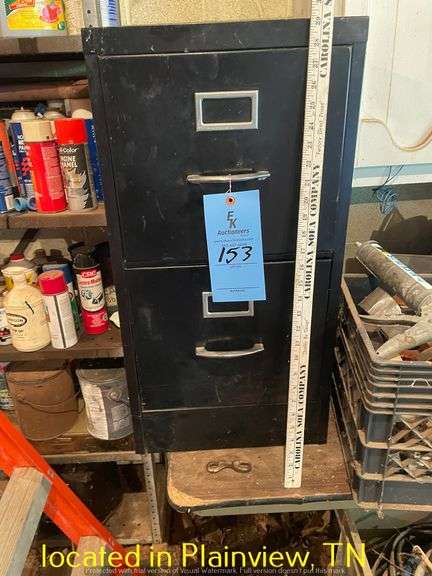 2DRAWER 30"  METAL FILING CABINET WITH MISC TRAILER WIRING AND LIGHTS