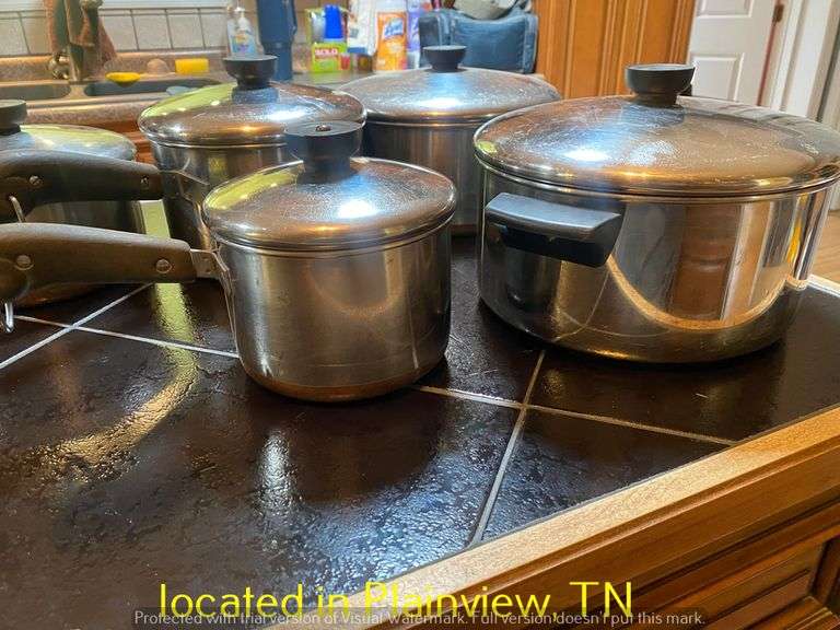 REVERE WARE COPPER CLAD SET