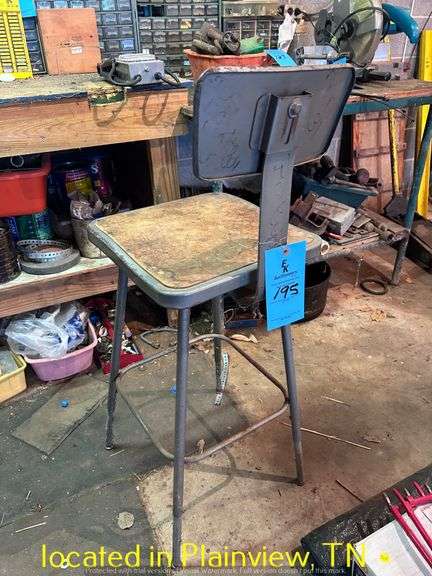 METAL SHOP STOOL