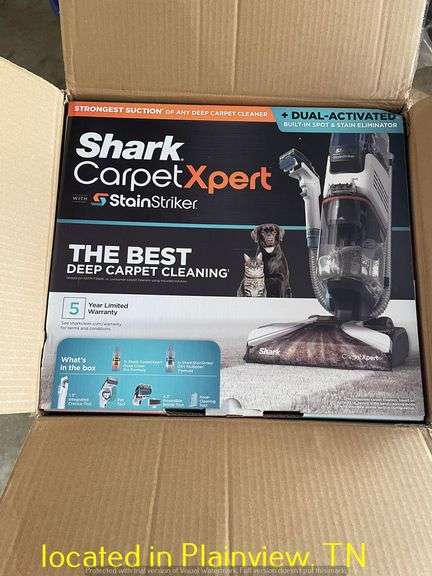 UNOPENED SHARK CARPET XPERT MODEL EX20131 WITH (2) CONTAINERS CLEANING SOLUTION