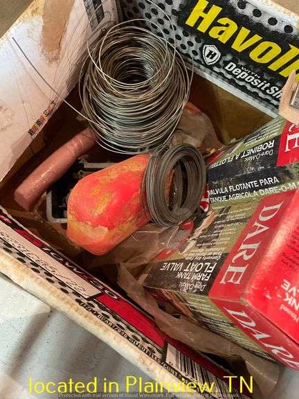 TANK DE-ICER/WATER TANK FLOAT VALVES/LARGE HAY TARP/MISC WIRE