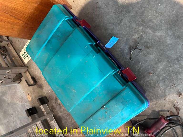 TUB OF MISC ELECTRICAL CAPRTS & TOOLS3
