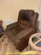 LIFTING POWER CHAIR-LIFTS AND RECLINES BUT COULD GET FOOT TO COME OUT-NEEDS CLEANED