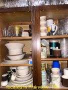 ASST CUPS/GLASSWARE/PLATES/BOWLS/KNIVES/VASES/