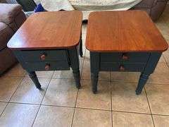 QTY (2) MATCHING 21X25X22 SIDE TABLES