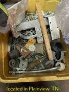 WOOD WORKING BENCH WITH MISC PLUMBING FITTINGS