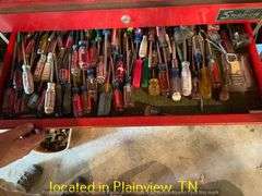 SNAP ON DOUBLE STACK TOOLBOX WITH MISC TOOLS
