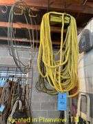 QTY (2) ROPES AND PIECE OF CABLE
