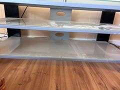 GLASS TOP TV MEDIA TABLE 50X21X20