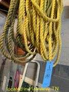 QTY (2) ROPES AND PIECE OF CABLE