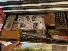 CRAFTSMAN DOUBLE STACK TOOLBOX WITH MISC FASTENERS
