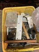 WOOD WORKING BENCH WITH MISC PLUMBING FITTINGS