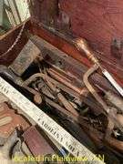 WOOD TOOL BOX WITH ASST TOOLS