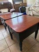 QTY (2) MATCHING 21X25X22 SIDE TABLES