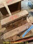 16" RAILROAD TRACK ANVIL/16" PIECE OF RAILROAD TRACK/14" PIECE OF I-BEAM