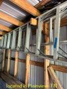 KELLER 10' ALUMINUM STEP LADDER/21' ALUMINUM EXTENSION LADDER/8' WOODEN STEP LADDER