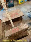 16" RAILROAD TRACK ANVIL/16" PIECE OF RAILROAD TRACK/14" PIECE OF I-BEAM