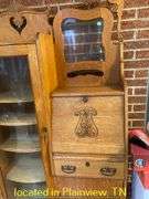 28X14X68 SIDE BY SIDE SECRETARY DESK WITH KEY