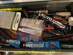 CRAFTSMAN DOUBLE STACK TOOLBOX WITH MISC FASTENERS