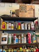 87"X42" METAL SHELF AND CONTENTS