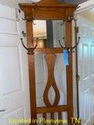 CUSTOM MADE HALL TREE WITH SEAT AND MIRROR 24WX15DX77H