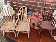 NABOR WOODEN KIDS LIBBI AND GILBERT WITH CERTIFICATES OF AUTHENTICITY