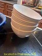 ASST BOWLS AND REMEKINS AND (8) CLEAR BASKET WEAVE TEA GLASSES