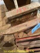16" RAILROAD TRACK ANVIL/16" PIECE OF RAILROAD TRACK/14" PIECE OF I-BEAM