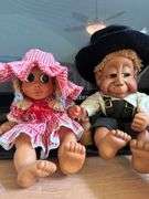 NABOR WOODEN KIDS LIBBI AND GILBERT WITH CERTIFICATES OF AUTHENTICITY