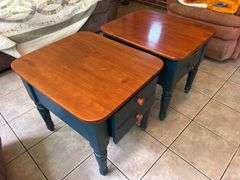 QTY (2) MATCHING 21X25X22 SIDE TABLES