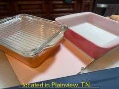 VINATGE PYREX/PLASTIC CHARGERS&SERVING TRAYS/CASSEROLE DISH/2CHEESE BOARDS/CUTTING BOARDS