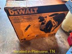 NEVER INSTALLED DEWALT 1/2"X50' AUTO RETRACTING STEEL HOSE REEL