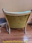 UPHOLSTERED CHAIR 34"H/PADDED STOOL 17.5"H/STOOL 16X14X13