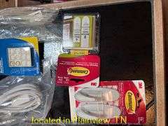 EXTENSION CORDS/COMMAND WALL STRIPS/FURNITURE PENS/3M HOOKS/CABINET LOCKS/COLEMAN GLOW STICKS