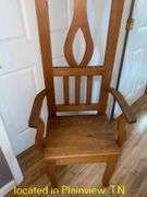 CUSTOM MADE HALL TREE WITH SEAT AND MIRROR 24WX15DX77H