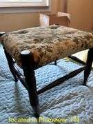 UPHOLSTERED CHAIR 34"H/PADDED STOOL 17.5"H/STOOL 16X14X13