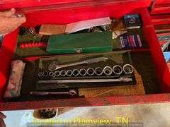 SNAP ON DOUBLE STACK TOOLBOX WITH MISC TOOLS