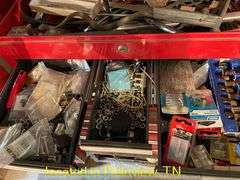 CRAFTSMAN DOUBLE STACK TOOLBOX WITH MISC FASTENERS