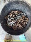 BUCKET OF VARIOUS LENGTH CHAINS