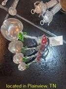 UNUSED METAL MEASURING CUPS AND SPOONS AND SALT AND PEPPER SHAKERS