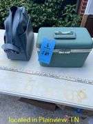 HARD TRAIN CASE & SEARS CARRY ON SHOLDER BAG-NEEDS CLEANED