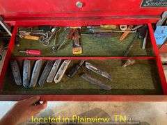 SNAP ON DOUBLE STACK TOOLBOX WITH MISC TOOLS