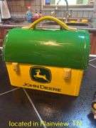JOHN DEERE CERAMIC COOKIE JAR/PAPER TOWEL HOLDER/THERMOMETER