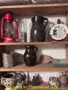 WOODEN SHELF AND ALL CONTENTS 60X70X7.5
