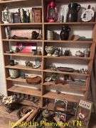 WOODEN SHELF AND ALL CONTENTS 60X70X7.5