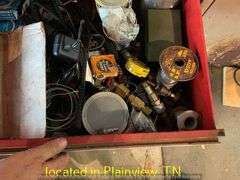 CRAFTSMAN DOUBLE STACK TOOLBOX WITH MISC FASTENERS