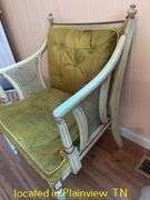 UPHOLSTERED CHAIR 34"H/PADDED STOOL 17.5"H/STOOL 16X14X13