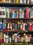 87"X42" METAL SHELF AND CONTENTS