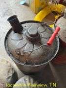 QTY (3) METAL GAS CANS & METAL FUNNEL