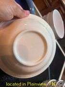 ASST BOWLS AND REMEKINS AND (8) CLEAR BASKET WEAVE TEA GLASSES